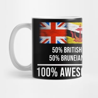 50% British 50% Bruneian 100% Awesome - Gift for Bruneian Heritage From Brunei Mug